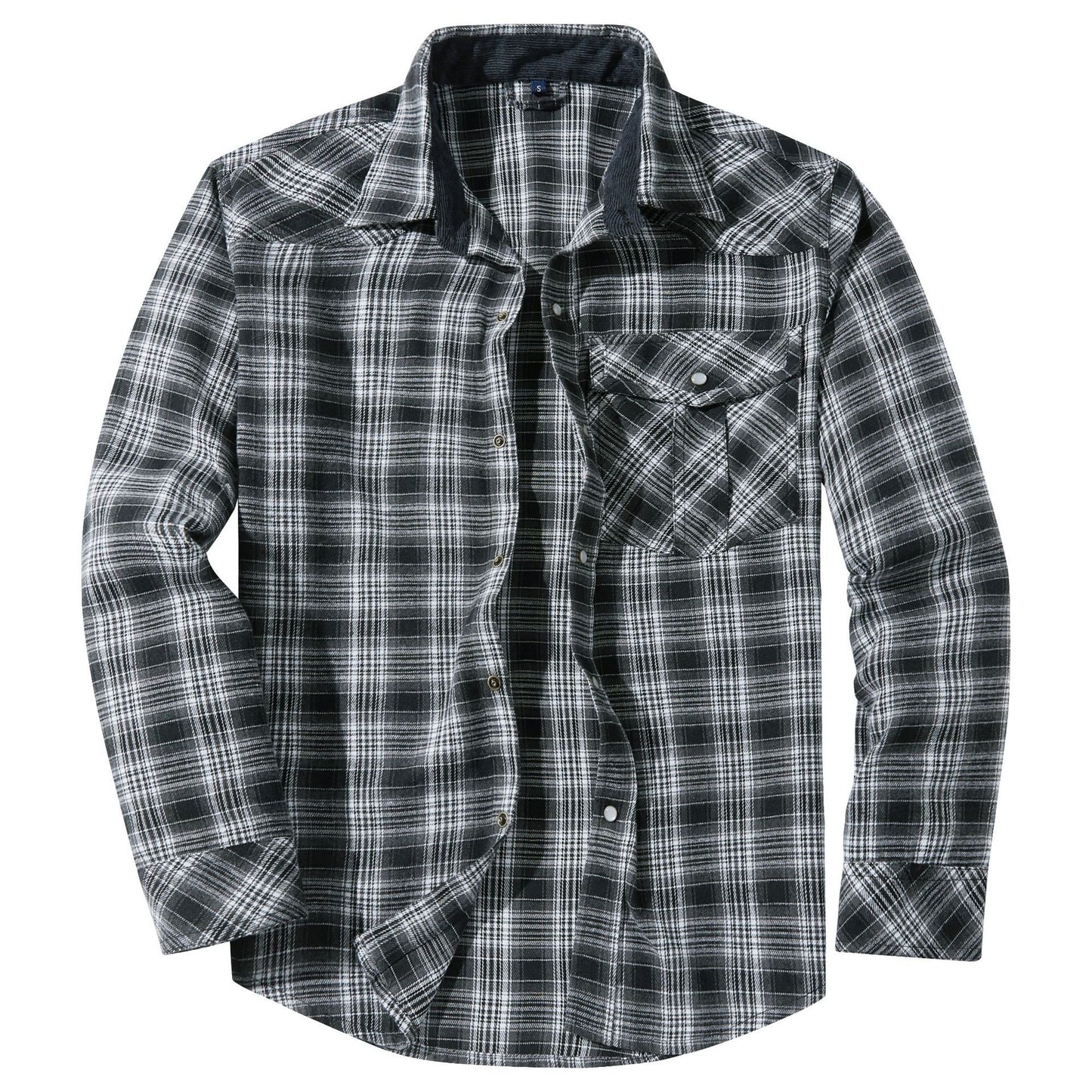 Flannel Retro Western Style Long Sleeve Shirt