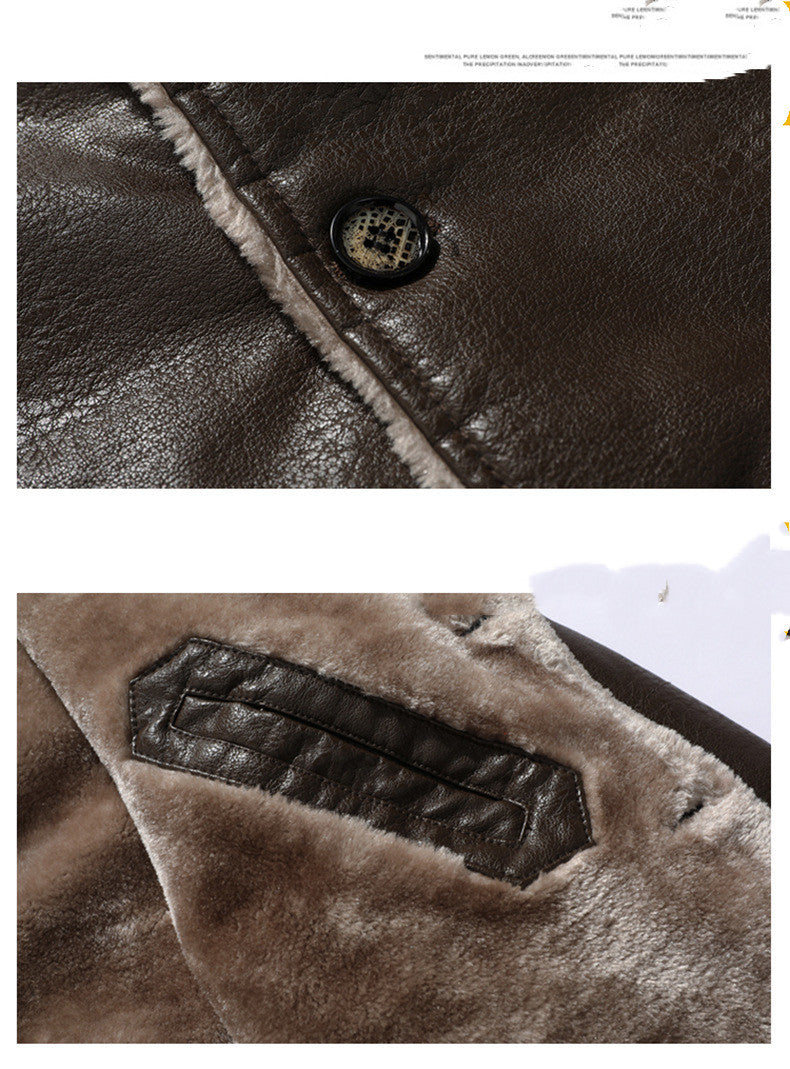 Men's Jacket Plush Large Lapel Suit Fur Plush