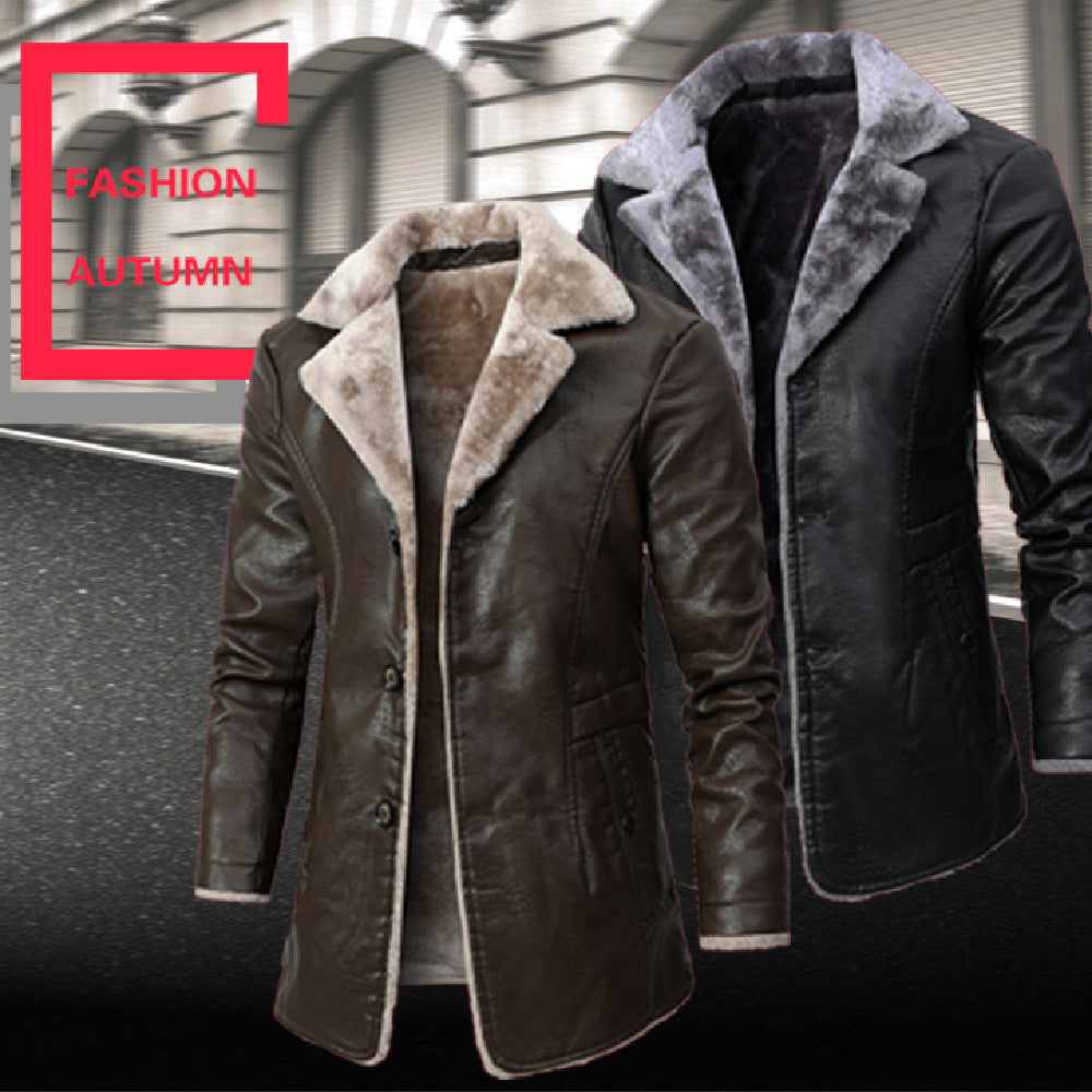 Men's Jacket Plush Large Lapel Suit Fur Plush