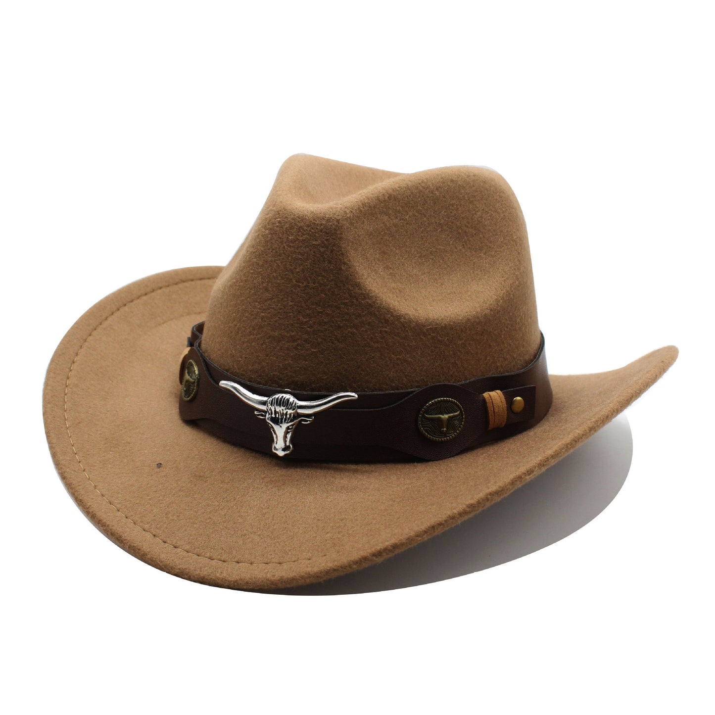 Ethnic Style Cow Standard Western Denim Top Hat