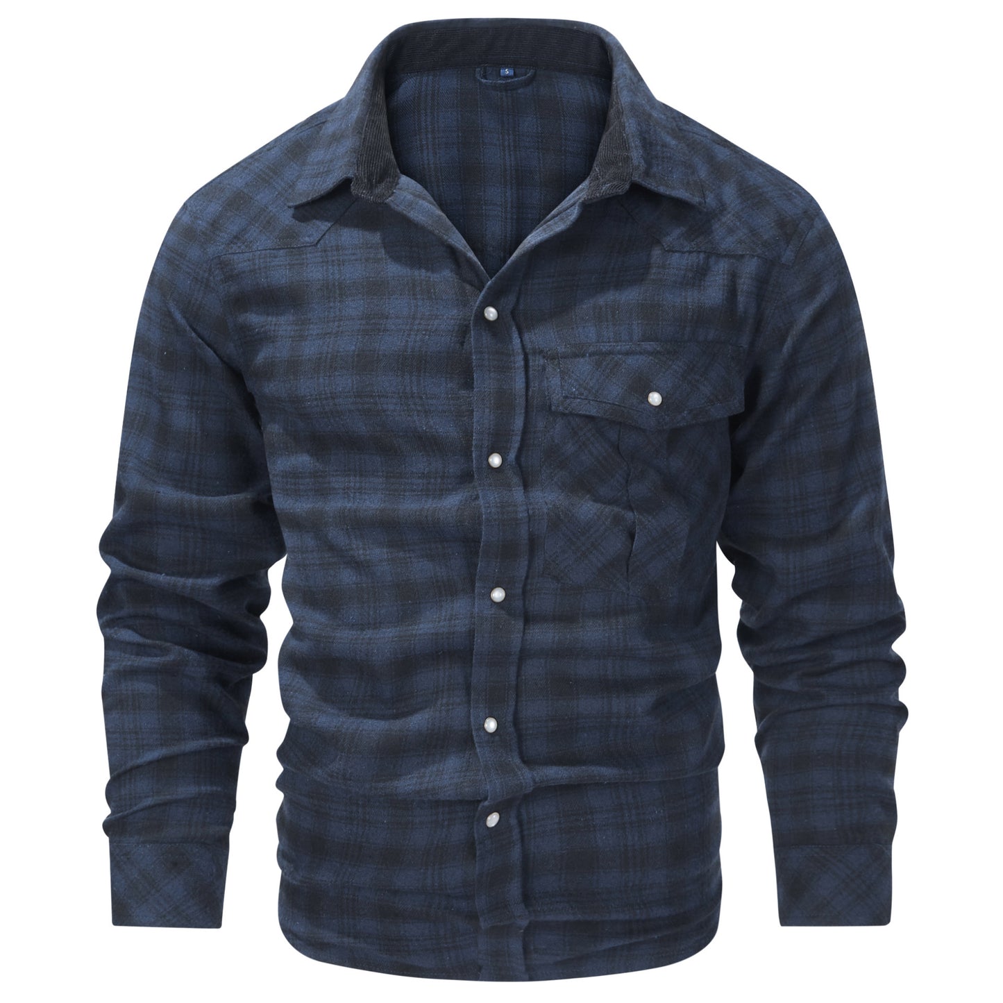 Flannel Retro Western Style Long Sleeve Shirt