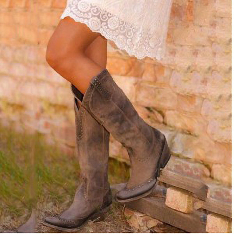 Ladies Studded retro boots