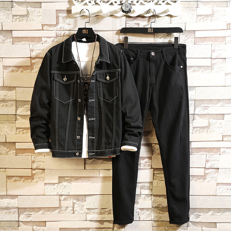 Denim Suit Male Growth Sleeve Jacket Male