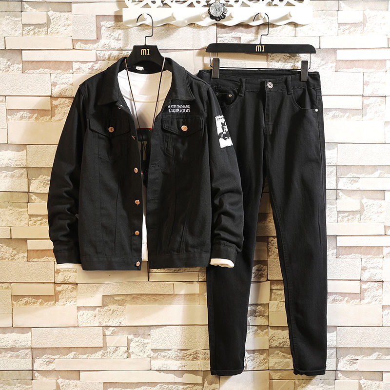 Denim Suit Male Growth Sleeve Jacket Male