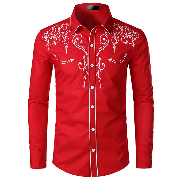 Fashion Embroidered Western Denim Shirt