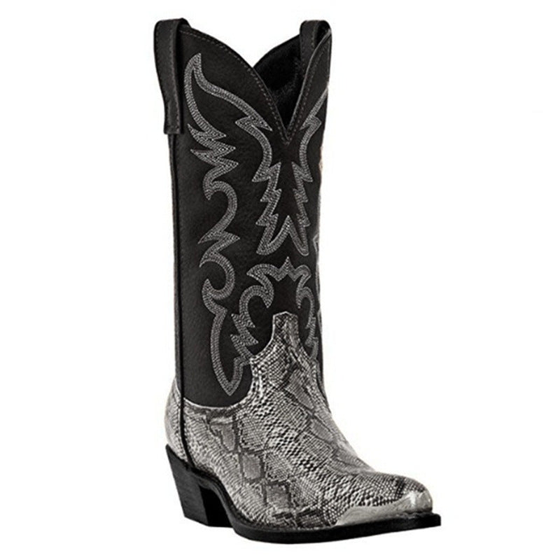 Men's Boots Cowboy Printed Snake Print