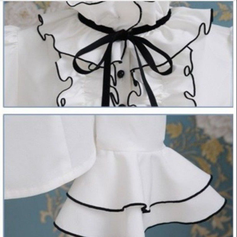 Ladies Spring New Style Western-style Ruffled Shirt