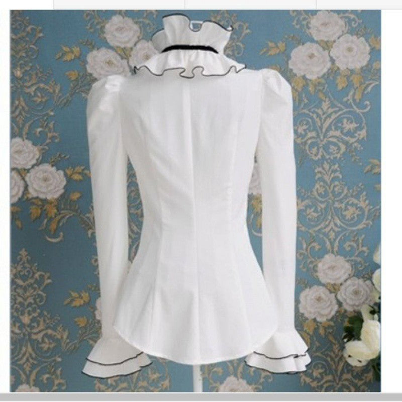 Ladies Spring New Style Western-style Ruffled Shirt