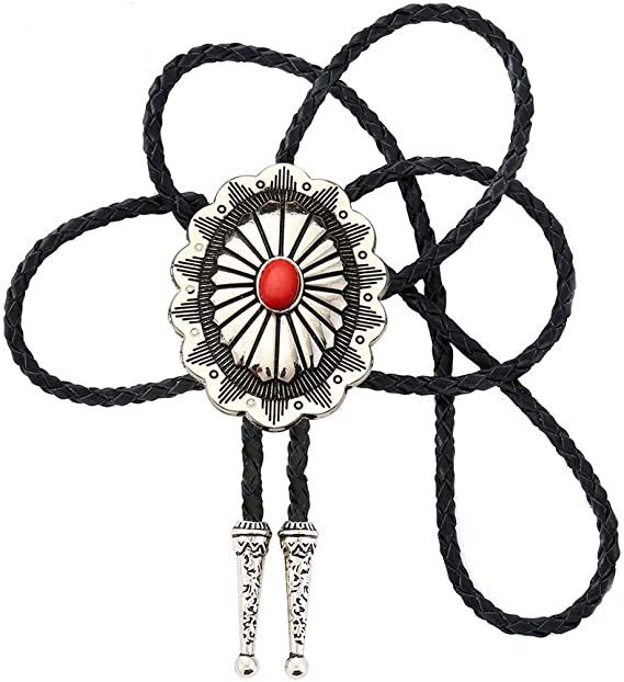 American Western Cowboy Bolo Tie Metal