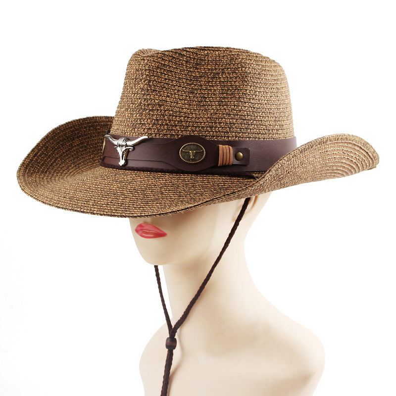 Mixed Color Straw Hat Western Straw Cowboy Hat