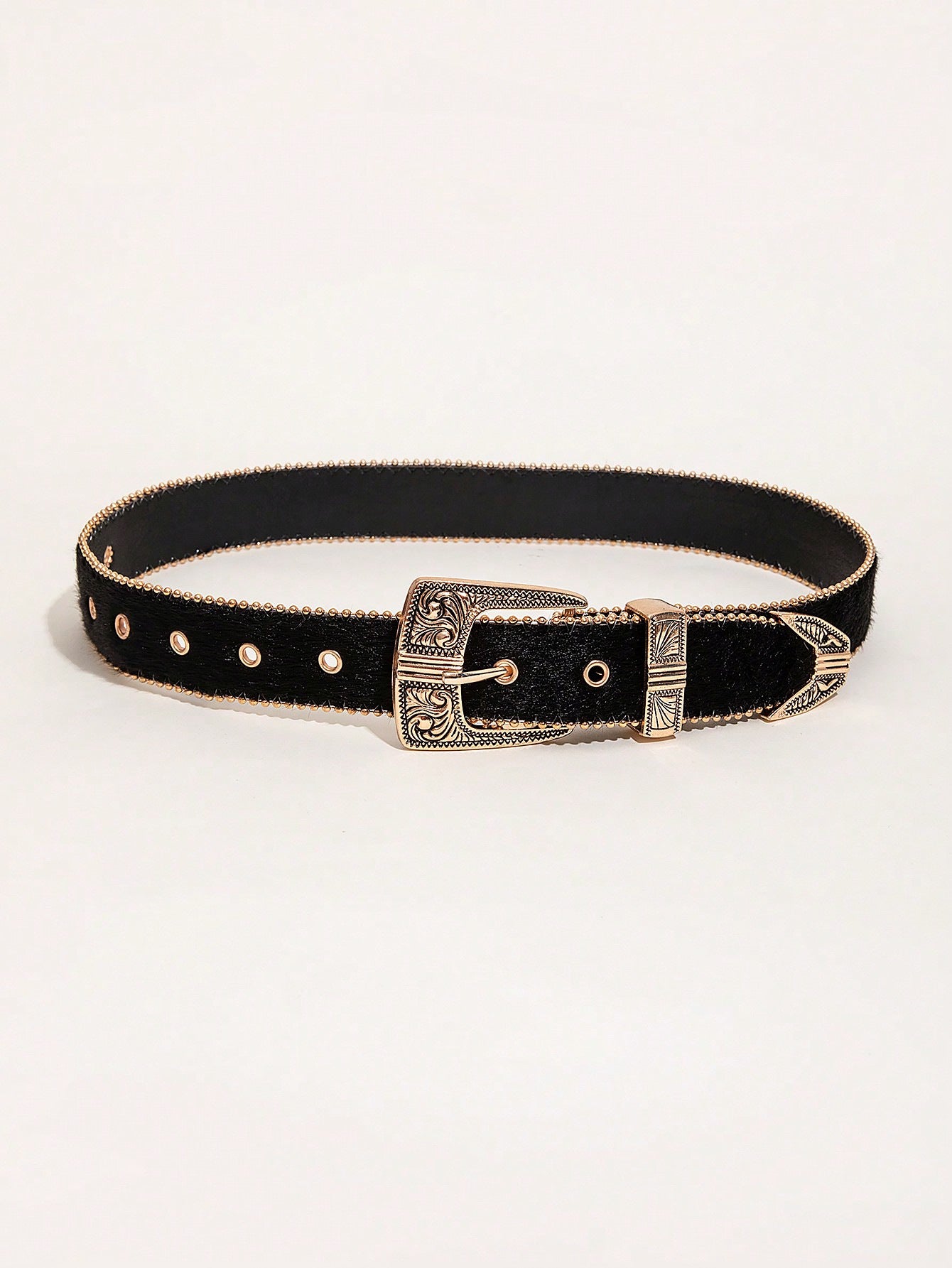 Ladies Retro Pattern PU Belt Western Style