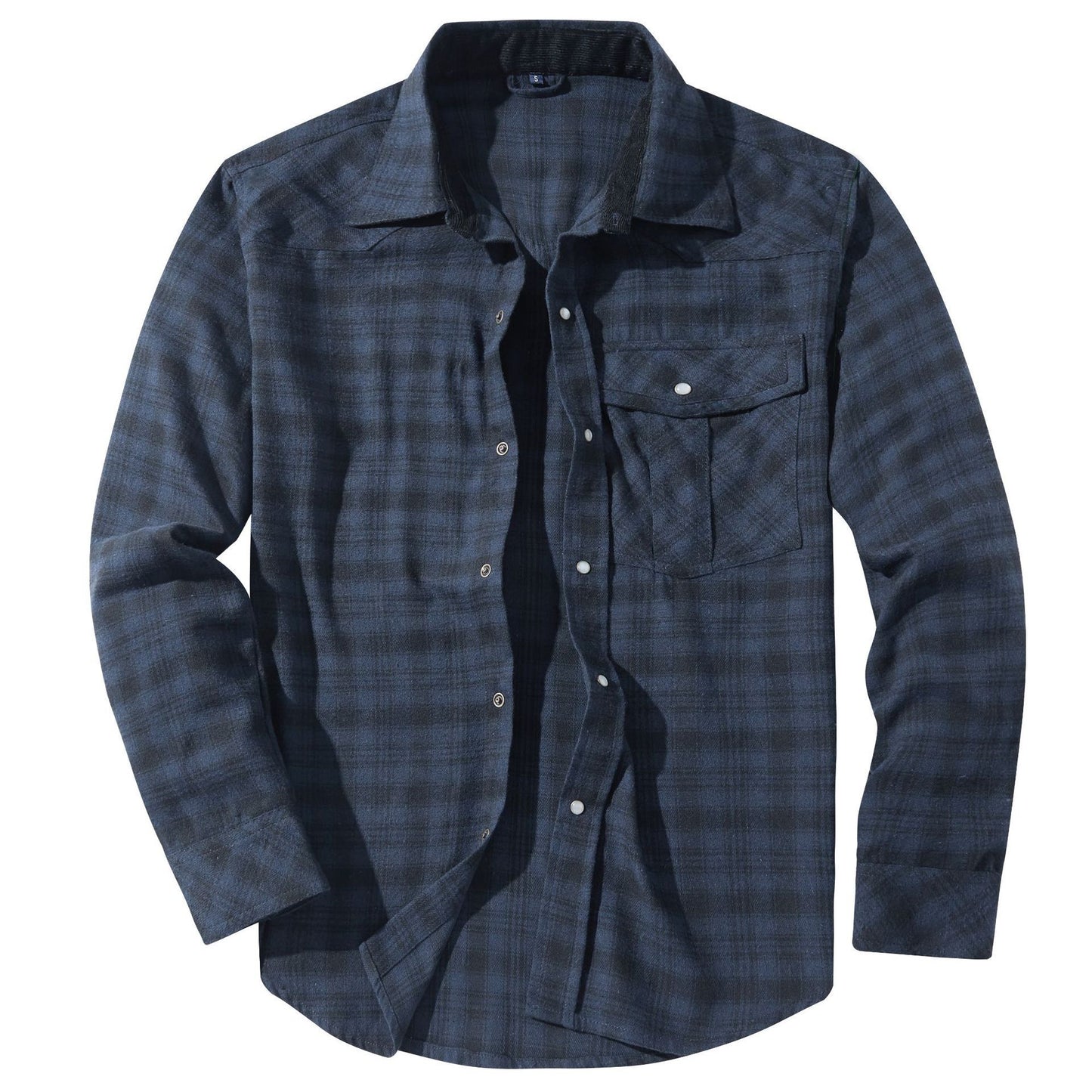 Flannel Retro Western Style Long Sleeve Shirt