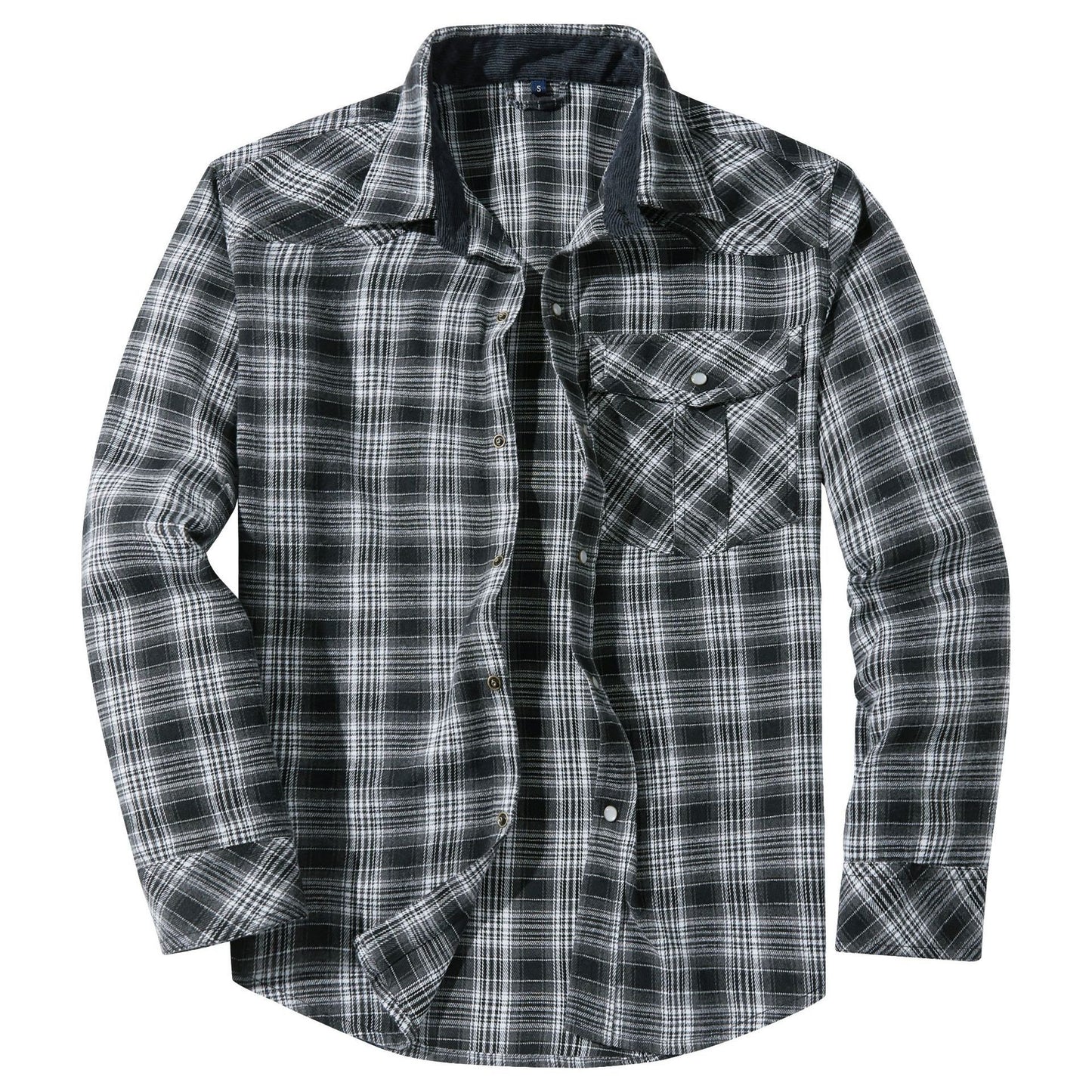 Flannel Retro Western Style Long Sleeve Shirt