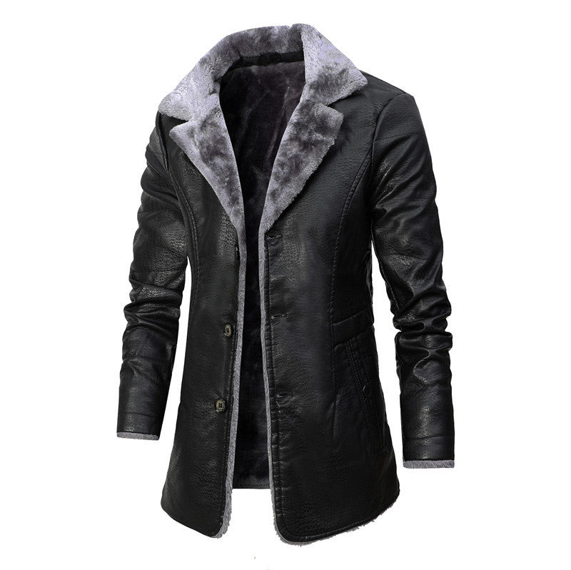 Men's Jacket  Plush Large Lapel Suit Fur Plush