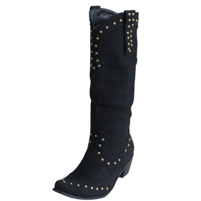 Ladies Studded retro boots