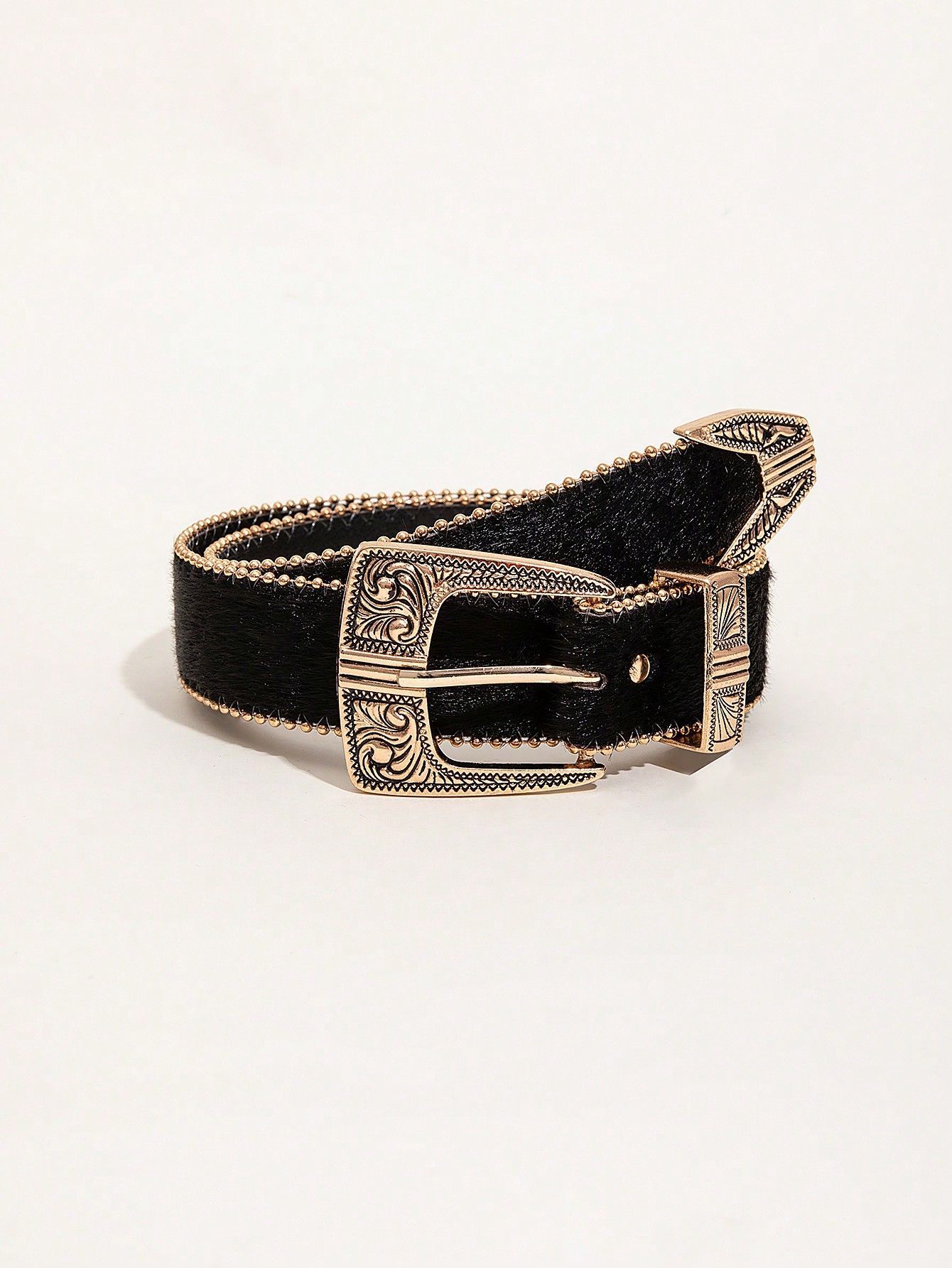 Ladies Retro Pattern PU Belt Western Style