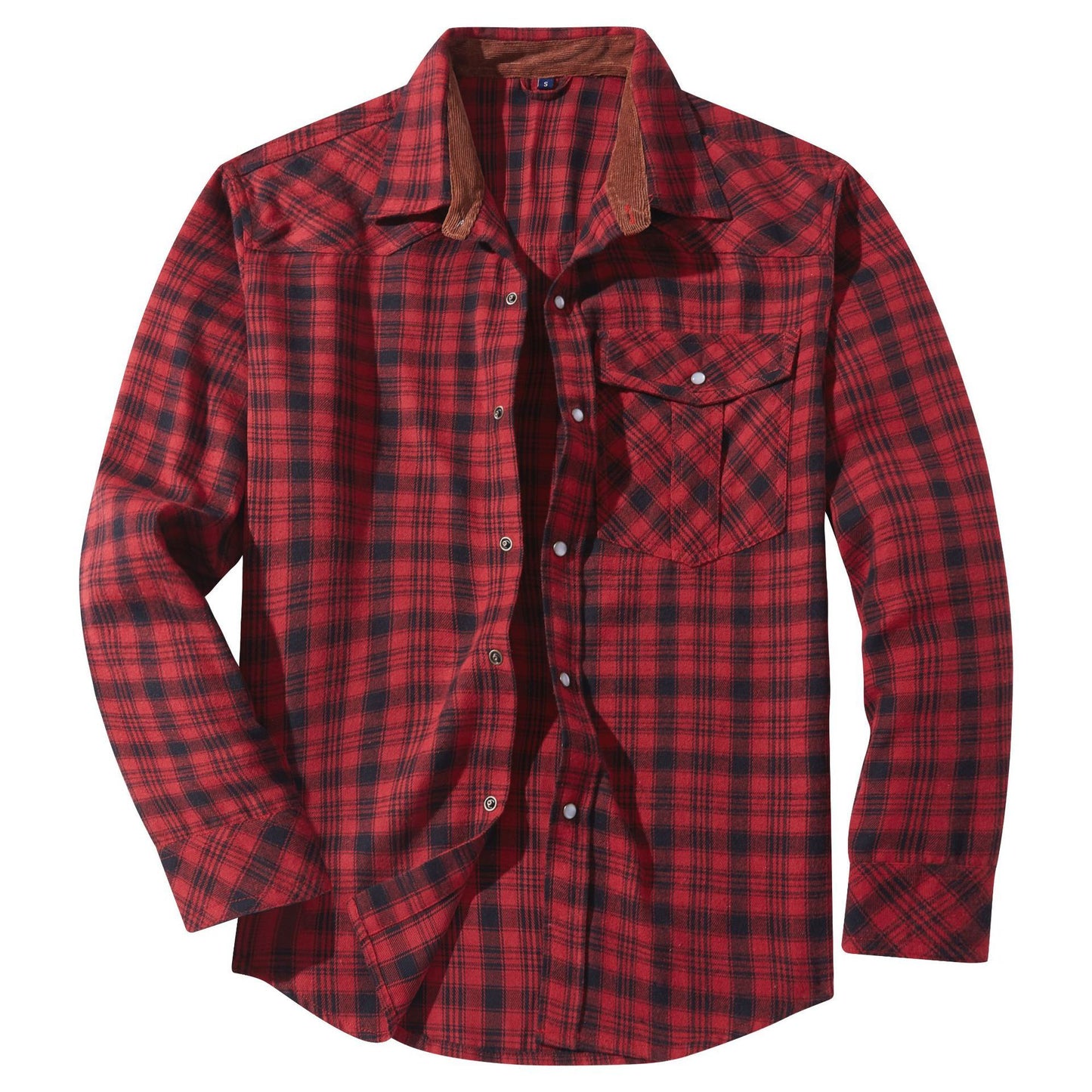 Flannel Retro Western Style Long Sleeve Shirt