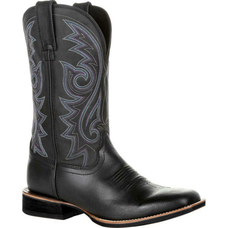 Men's Big Wide Head Western Cowboy Boots